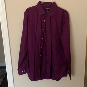 Croft&Barrow fitted dark purple long sleeve